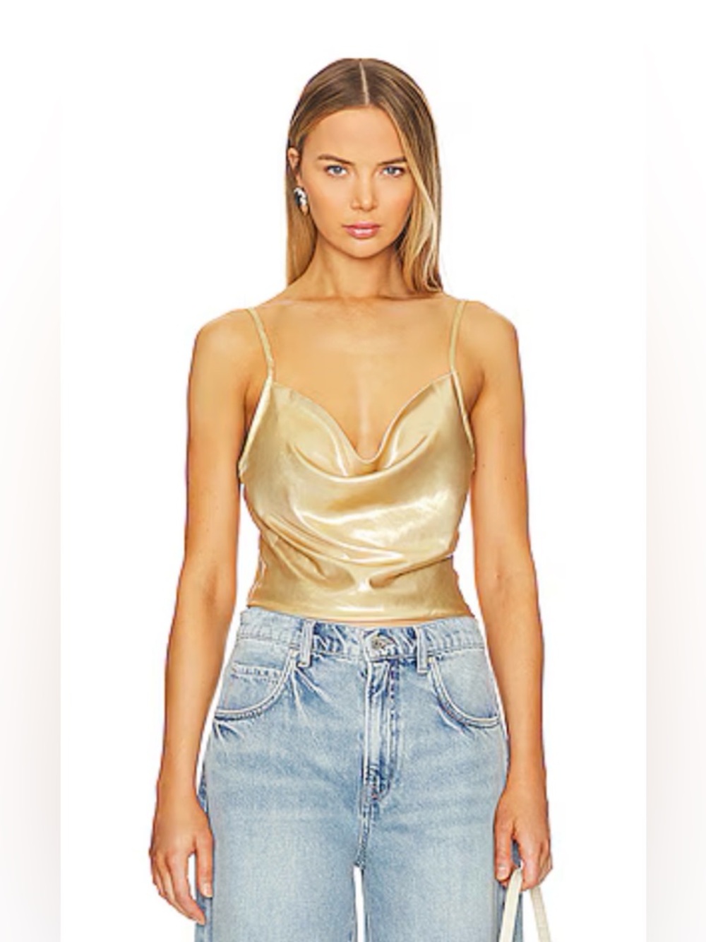 INTIMATELY FREE PEOPLE Sunset Shimmer Cami Top in Color Gold